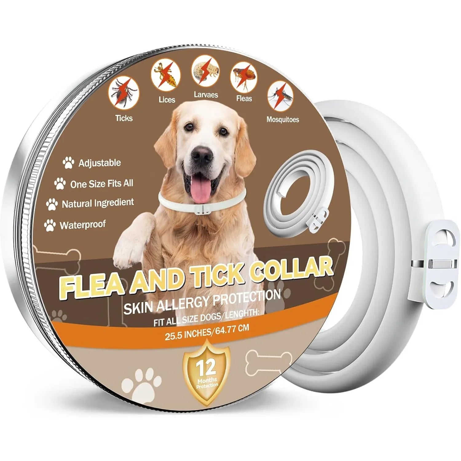 Inpumo Natural Flea Tick Collar for Dogs – 12-Month Waterproof - Gomix Brands Outlet